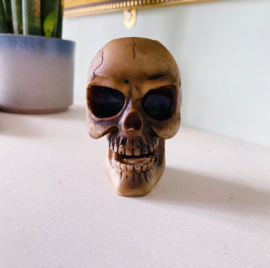 SALE! Skull Backflow Incense Cone Holder With Free Cones / Incense Cone Holder / Home Fragrance / Crystal Cleanse / Home Fragrance