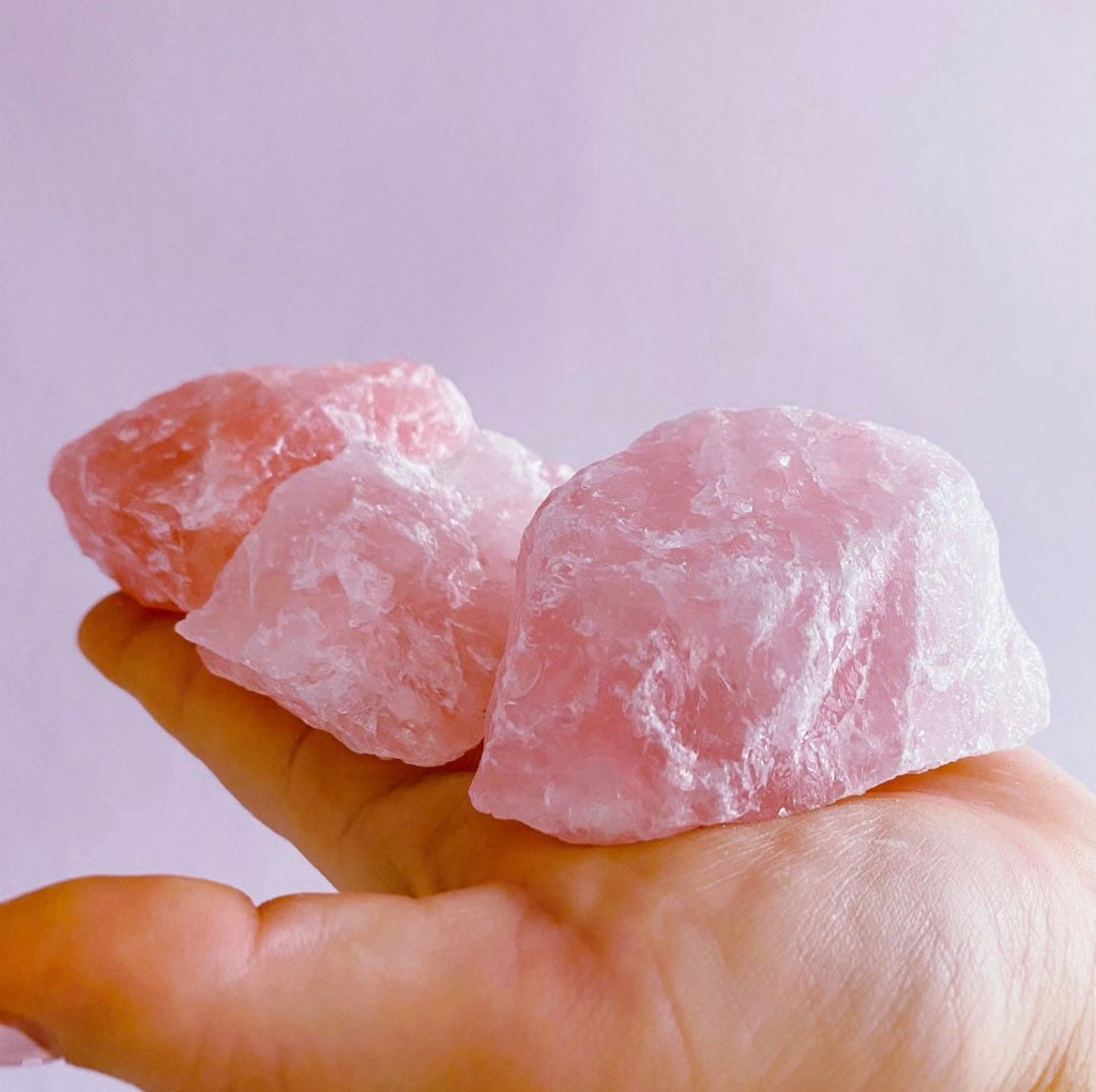 Rose Quartz Raw Crystals / Rough, Natural Crystals / Encourages Self Love, Unconditional Love & Reduces Anxiety / The Crystal Of Love