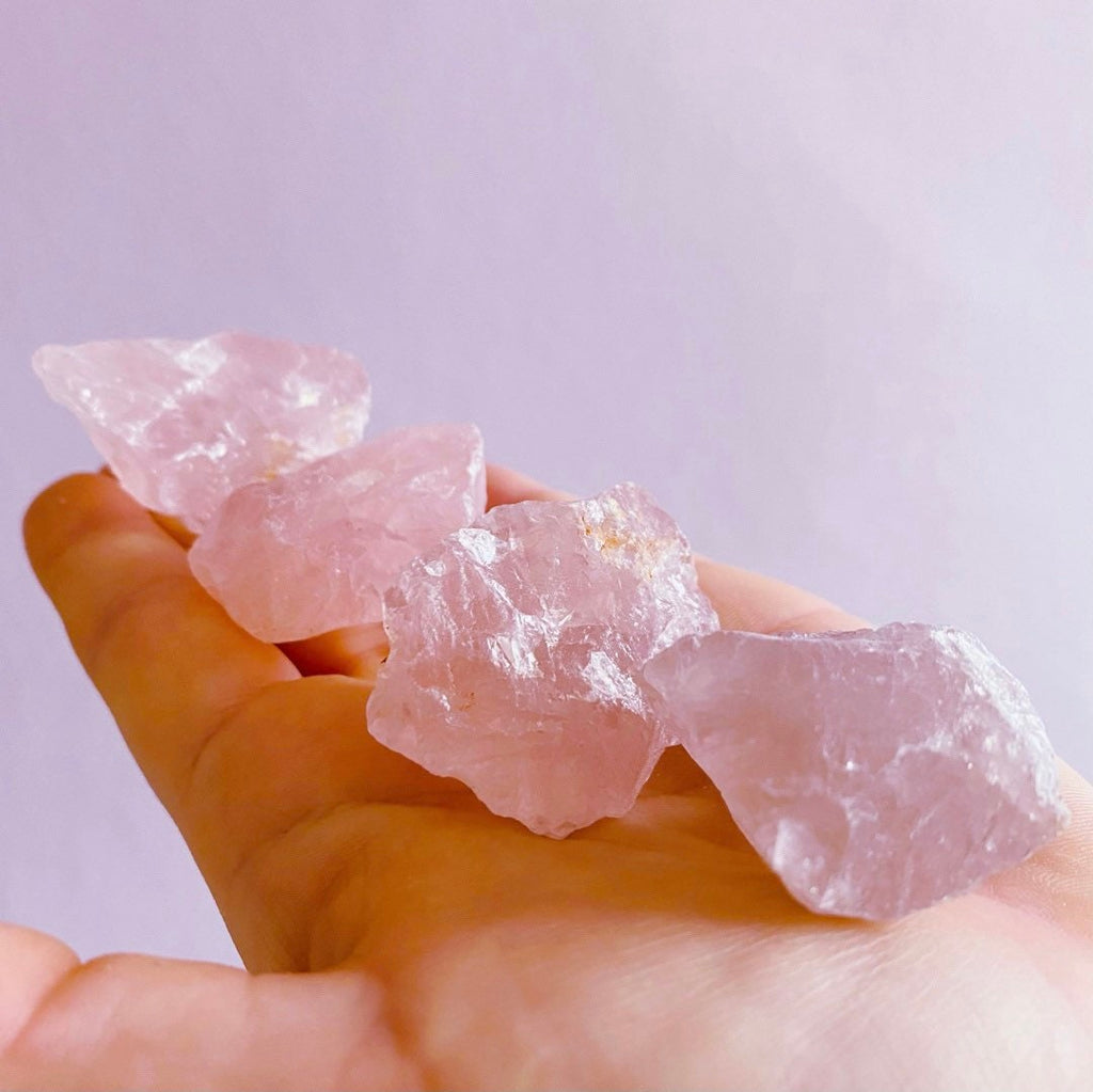 Rose Quartz Raw Crystals / Rough, Natural Crystals / Encourages Self Love, Unconditional Love & Reduces Anxiety / The Crystal Of Love