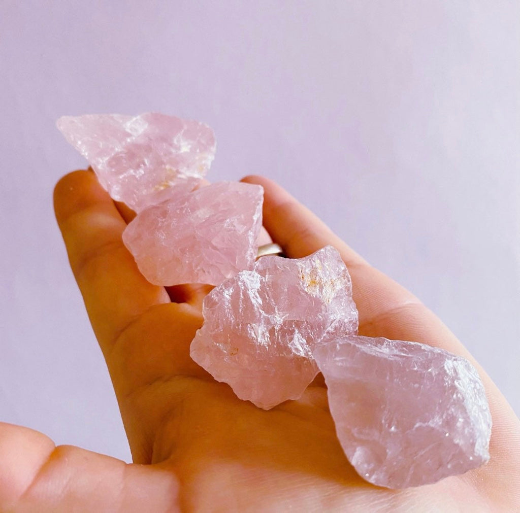 Rose Quartz Raw Crystals / Rough, Natural Crystals / Encourages Self Love, Unconditional Love & Reduces Anxiety / The Crystal Of Love