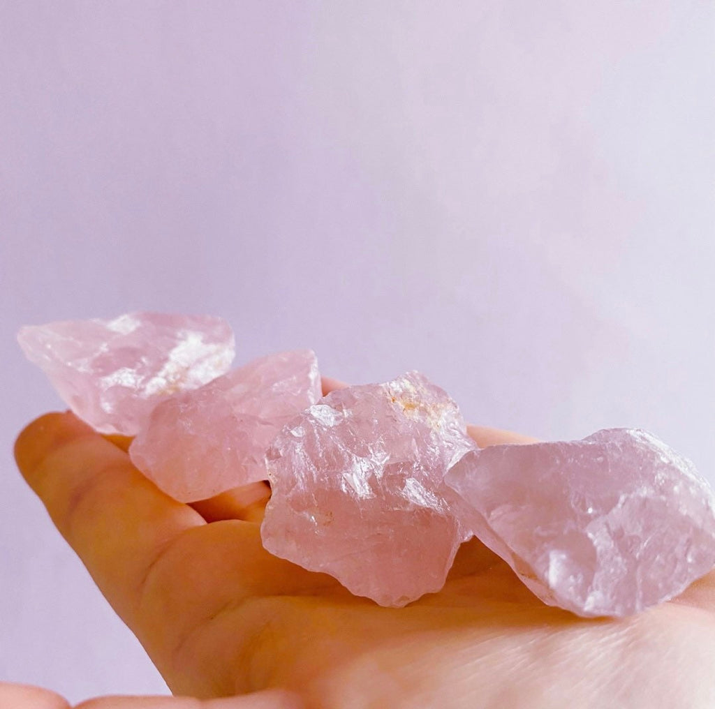 Rose Quartz Raw Crystals / Rough, Natural Crystals / Encourages Self Love, Unconditional Love & Reduces Anxiety / The Crystal Of Love