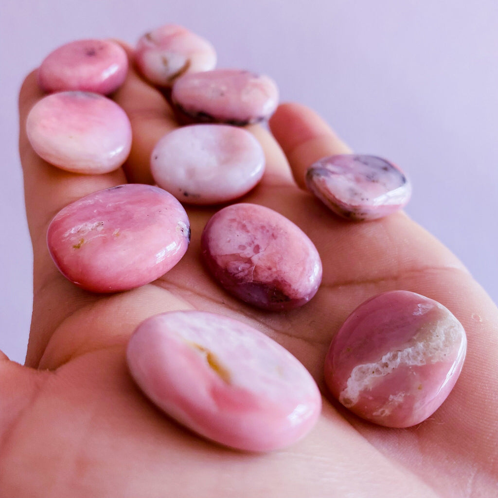 High Grade Pink Opal Crystal Cabochons / Balances Emotions / Fills Aura With Happiness And Tranquility / Helps Kids With Trouble Sleeping