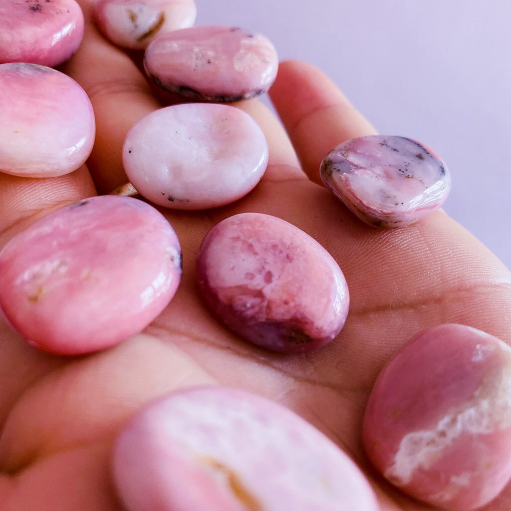 High Grade Pink Opal Crystal Cabochons / Balances Emotions / Fills Aura With Happiness And Tranquility / Helps Kids With Trouble Sleeping