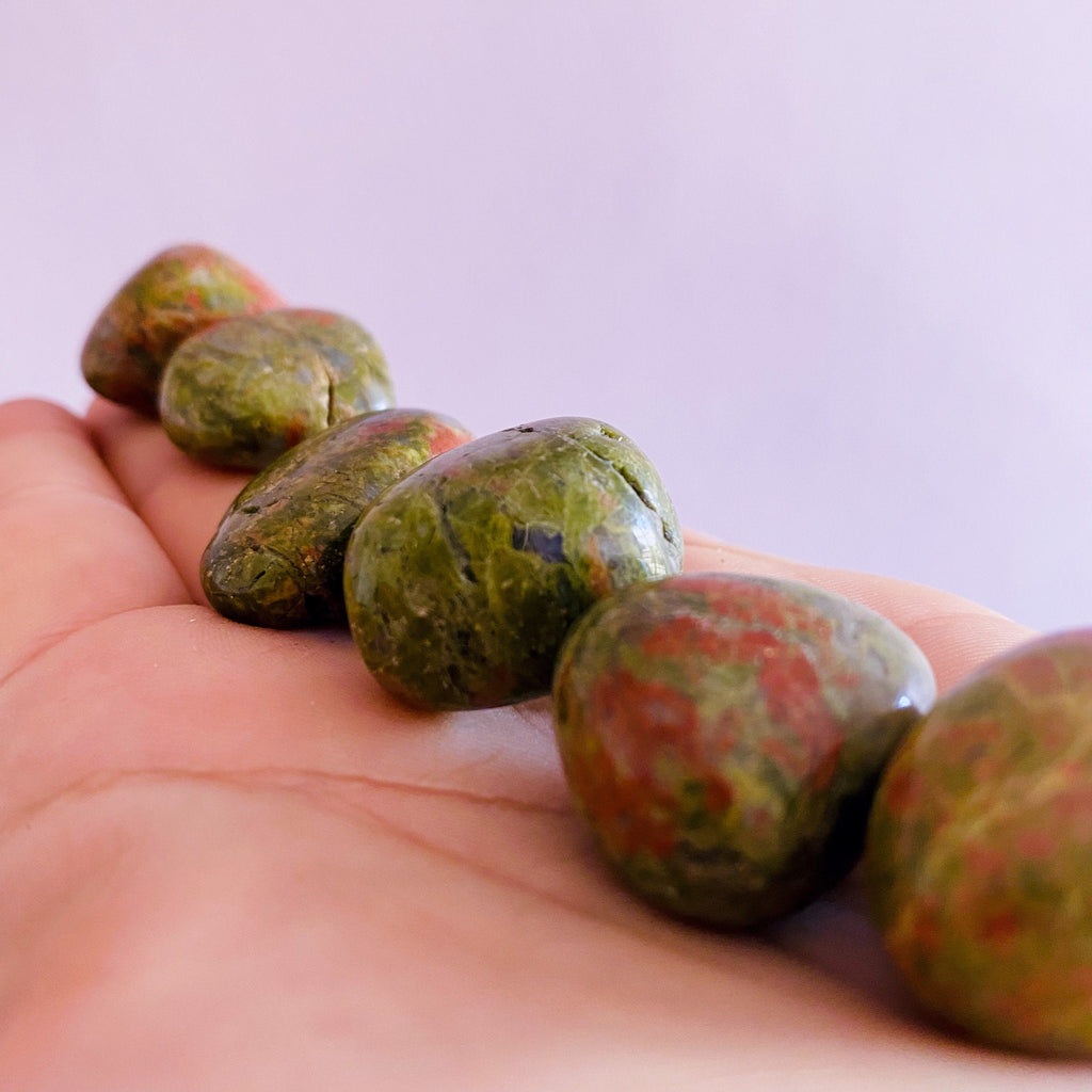 Unakite Jasper Crystal Tumblestones / Balances The Emotional Body / A Great Healer For The Body & Mind / Nurturing, Loving, Compassionate