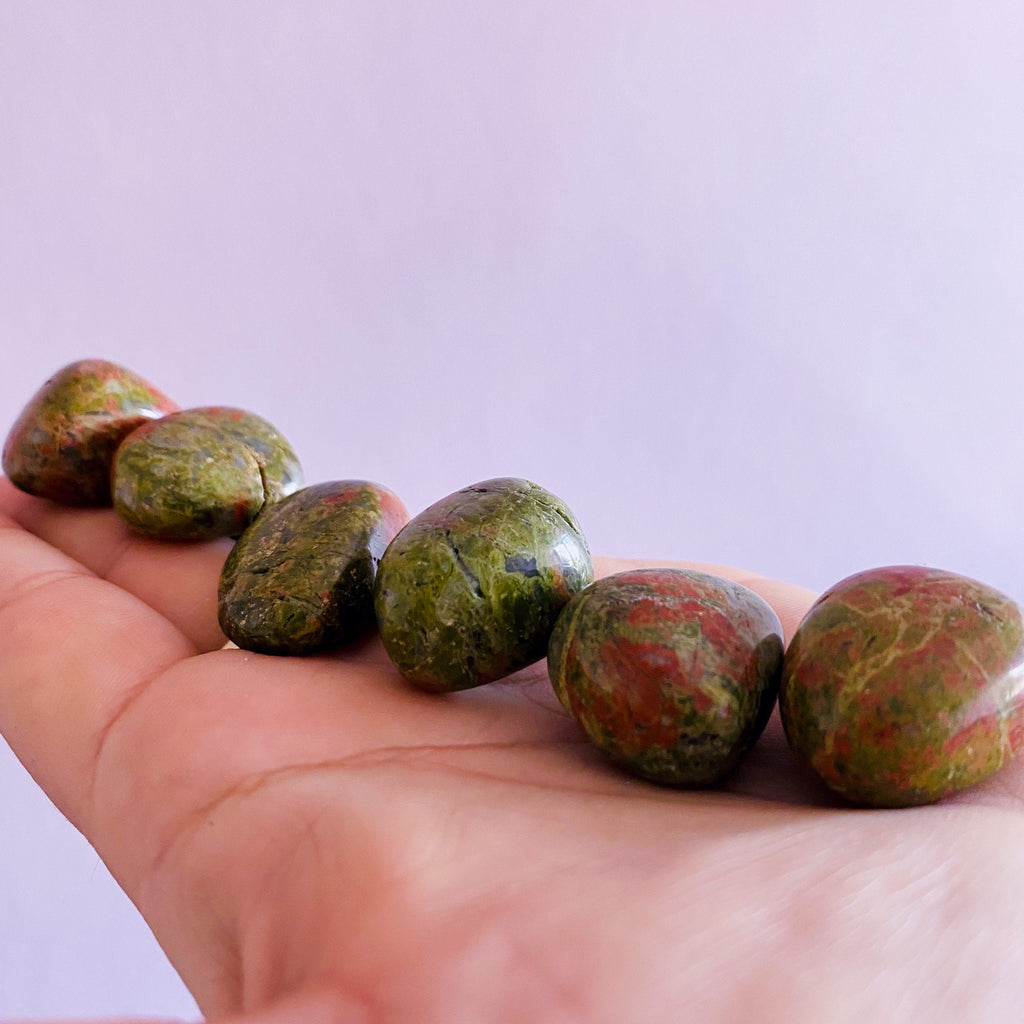 Unakite Jasper Crystal Tumblestones / Balances The Emotional Body / A Great Healer For The Body & Mind / Nurturing, Loving, Compassionate