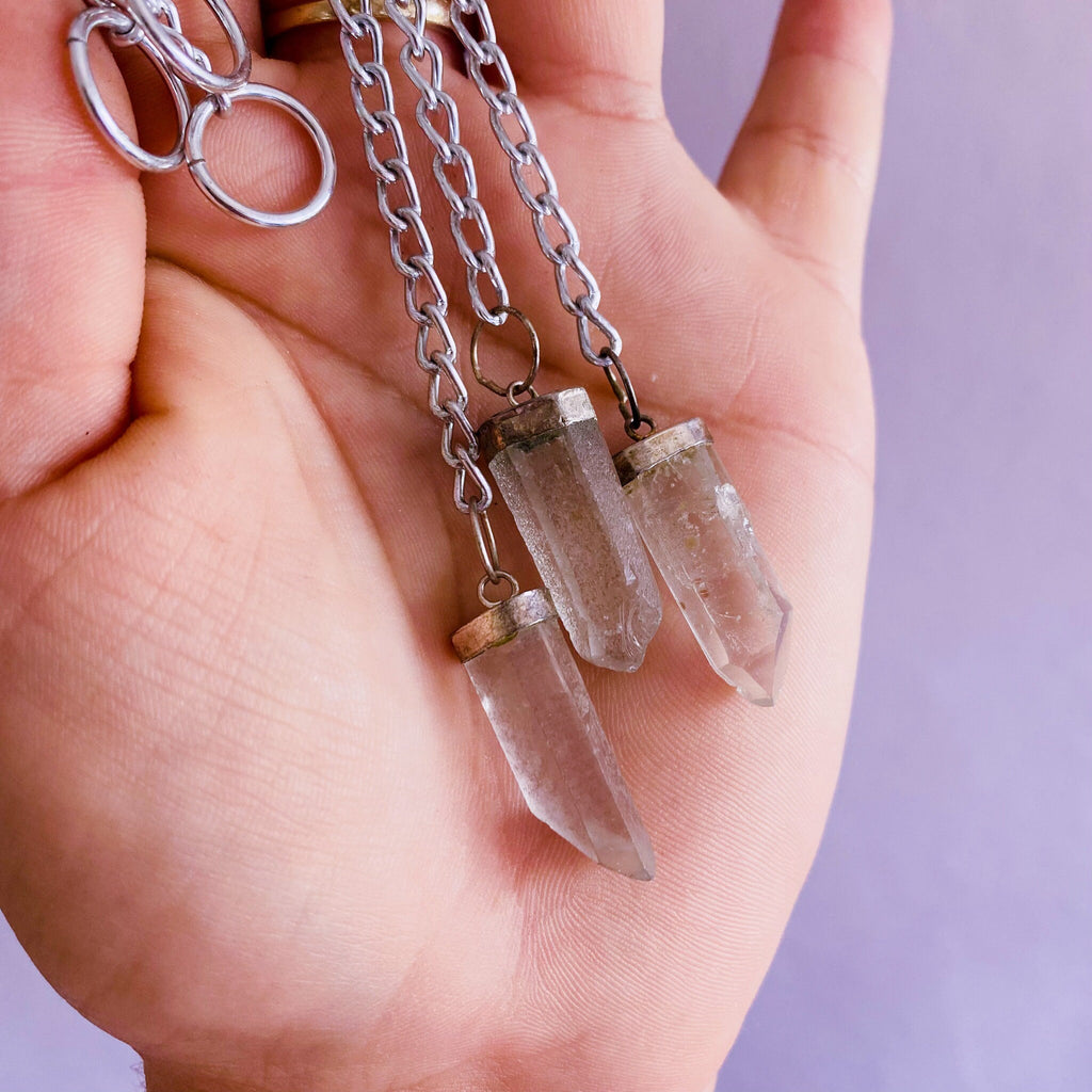 SALE! Clear Quartz Crystal Pendulum Doswer / Master Healer / Amplify Intention & Energy / Protect Against Negativity / Works With Everything