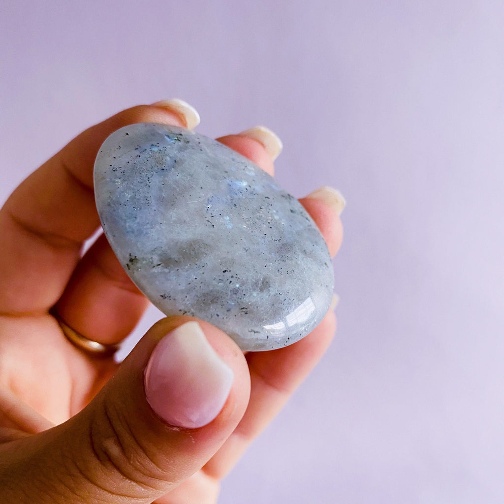 Labradorite Crystal Palm Thumb Stones / Helps Transformation & Change, Inspires You To Achieve Your Dreams / Uplifts Your Mood