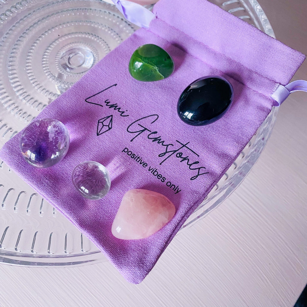 Helping Sleep Crystal Prescription Kit / Reduce Nightmares, Disturbed Sleep & Insomnia / Block Negativity / Encourages Dreams / Crystal Gift