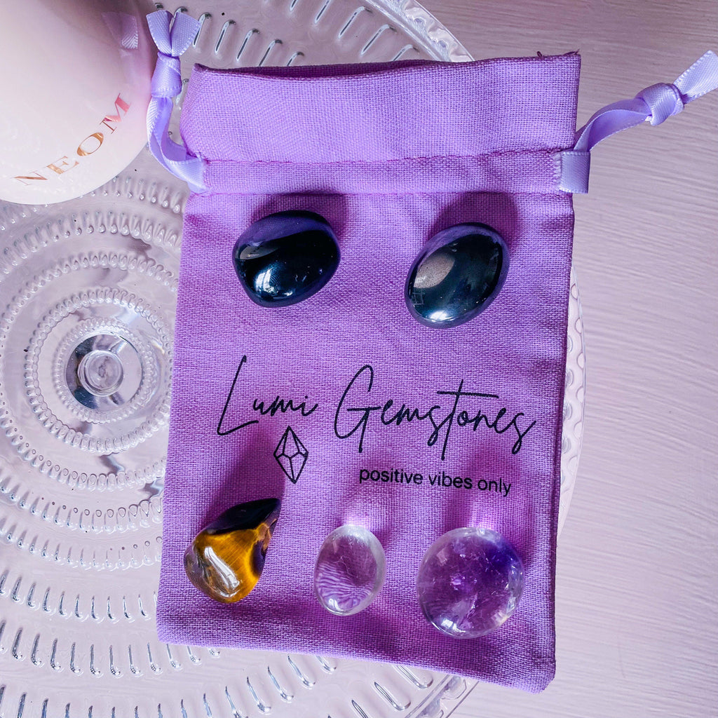 Protection & Grounding Crystal Gift Sets / Cleanse Your Space / Neutralise Negative Energy / Gift Set / Ideal For A New Home / Crystal Gifts