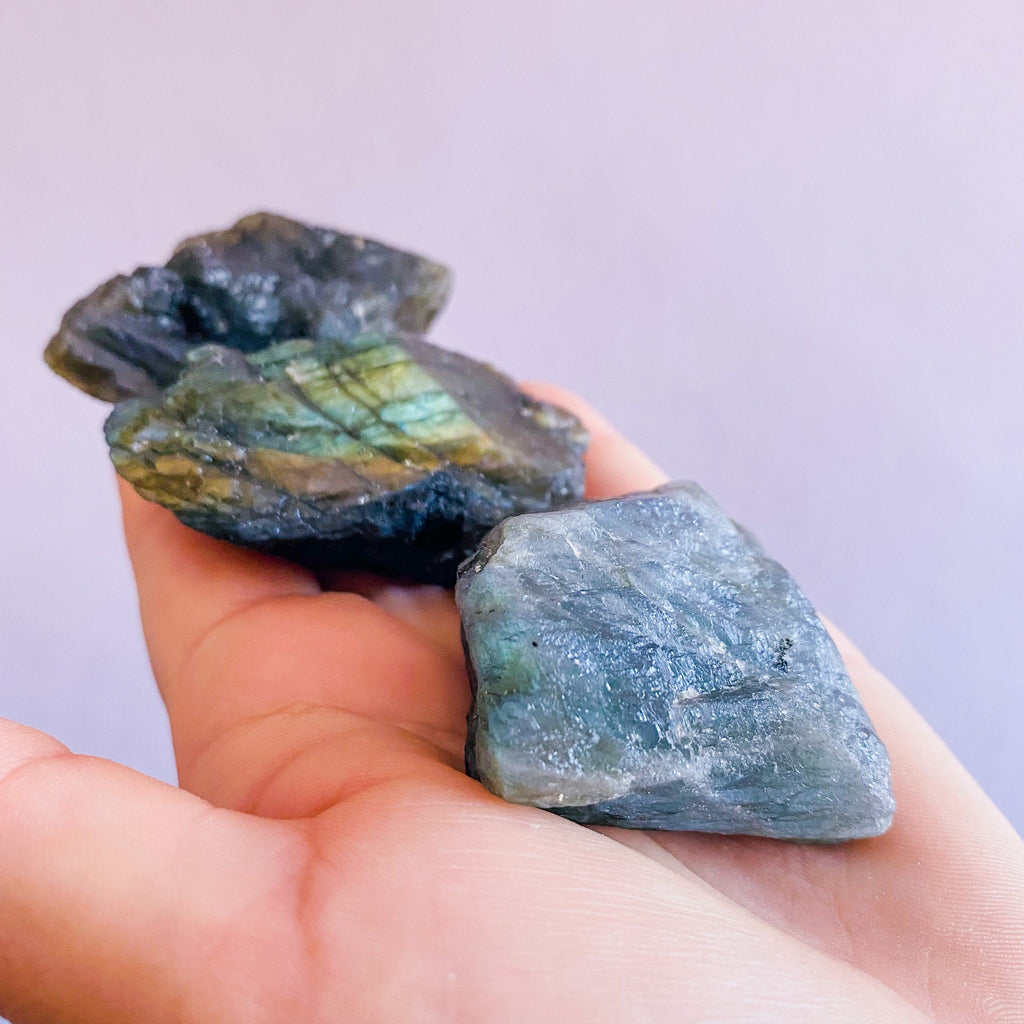 Labradorite Raw Flashy Natural Crystals / Helps Transformation & Change, Inspires You To Achieve Your Dreams / Uplifts Your Mood